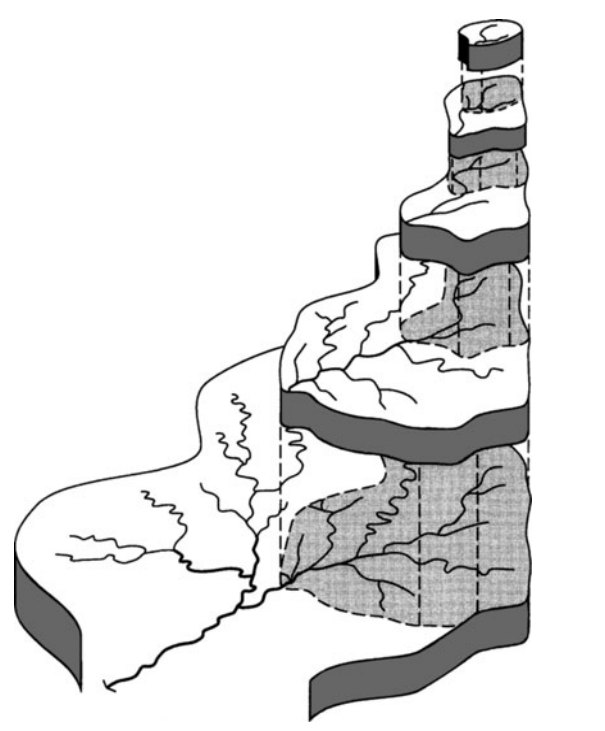 Hierarquia de Bacias Hidrográficas aninhadas. Fonte: MARSH (1987).